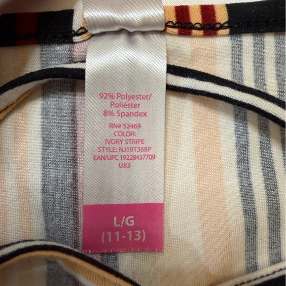 No Boundaries size large butter soft pink strip long sleeve shirt - Picture 5 of 5